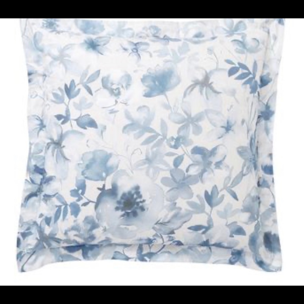 Pottery Barn Florence Floral Organic Percale Euro Sham NWT